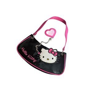 Hello Kitty black shoulder bag with mirror